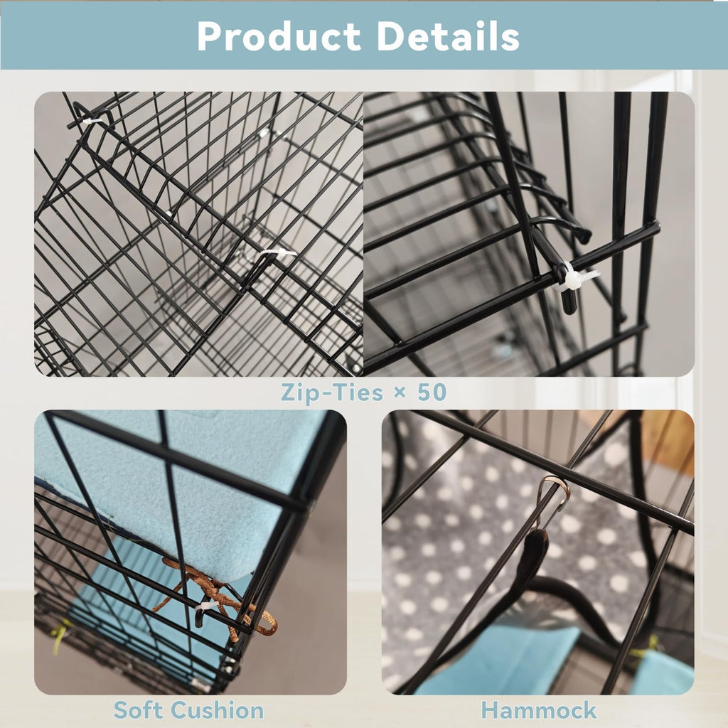 4-Tier Cat Cage with Cushions Hammock Scratching Post L73110