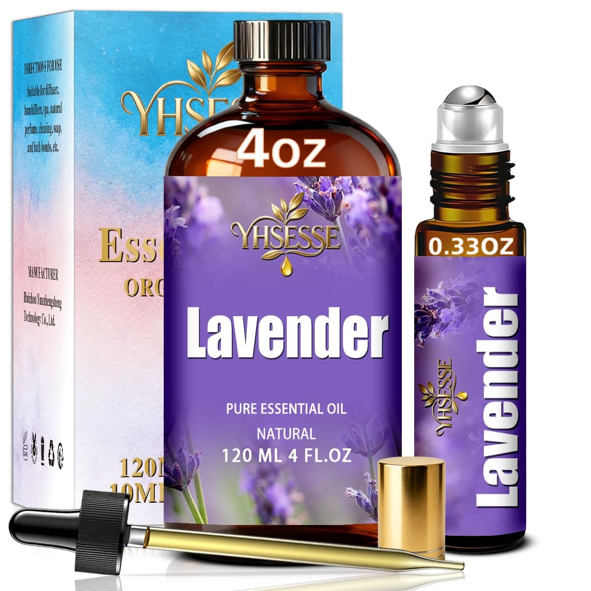 Peppermint and Lavender Essential Oil 4 Fl Oz C9783