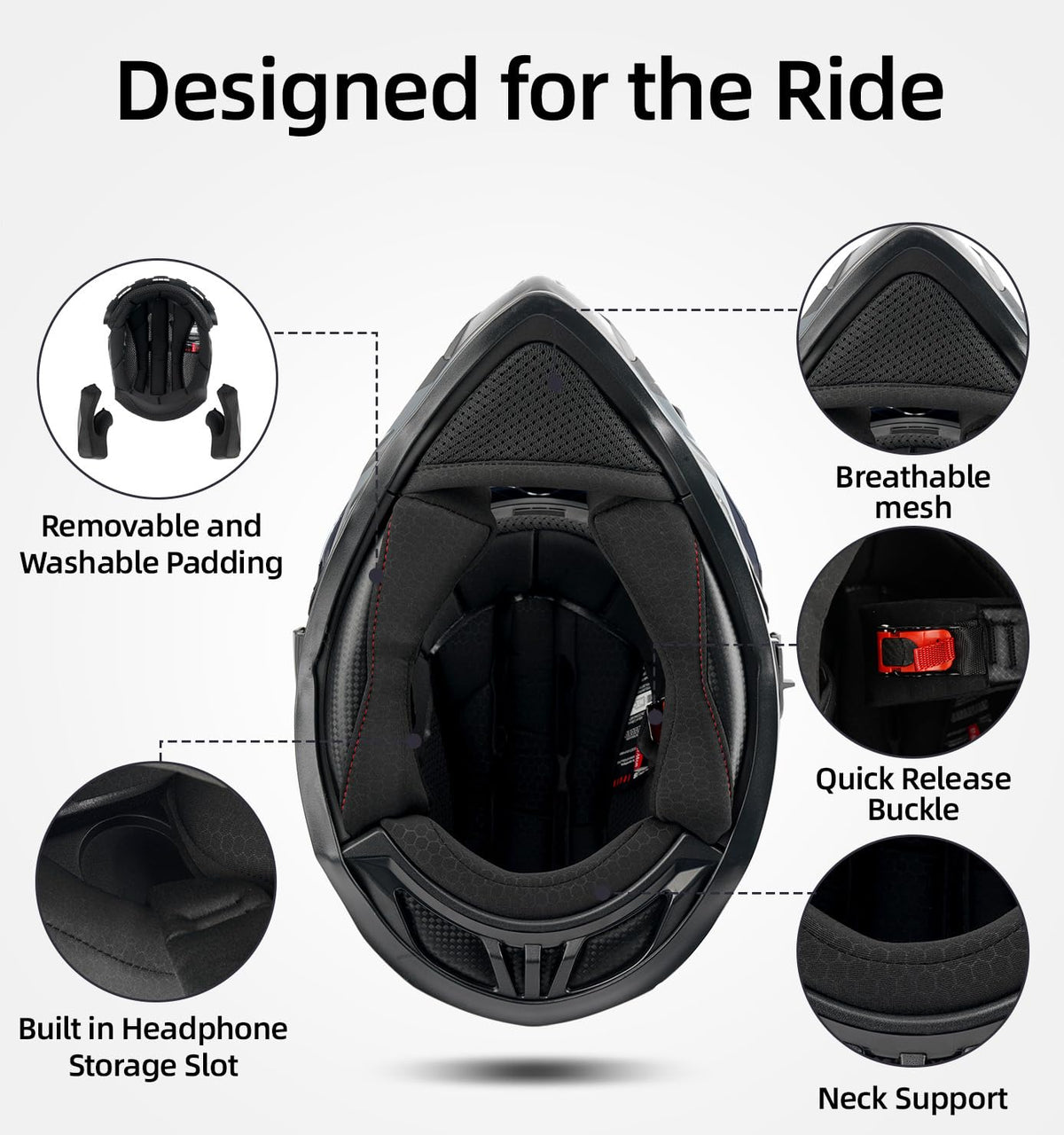DOT Certified Dual Visor Motorcycle Helmet X421831