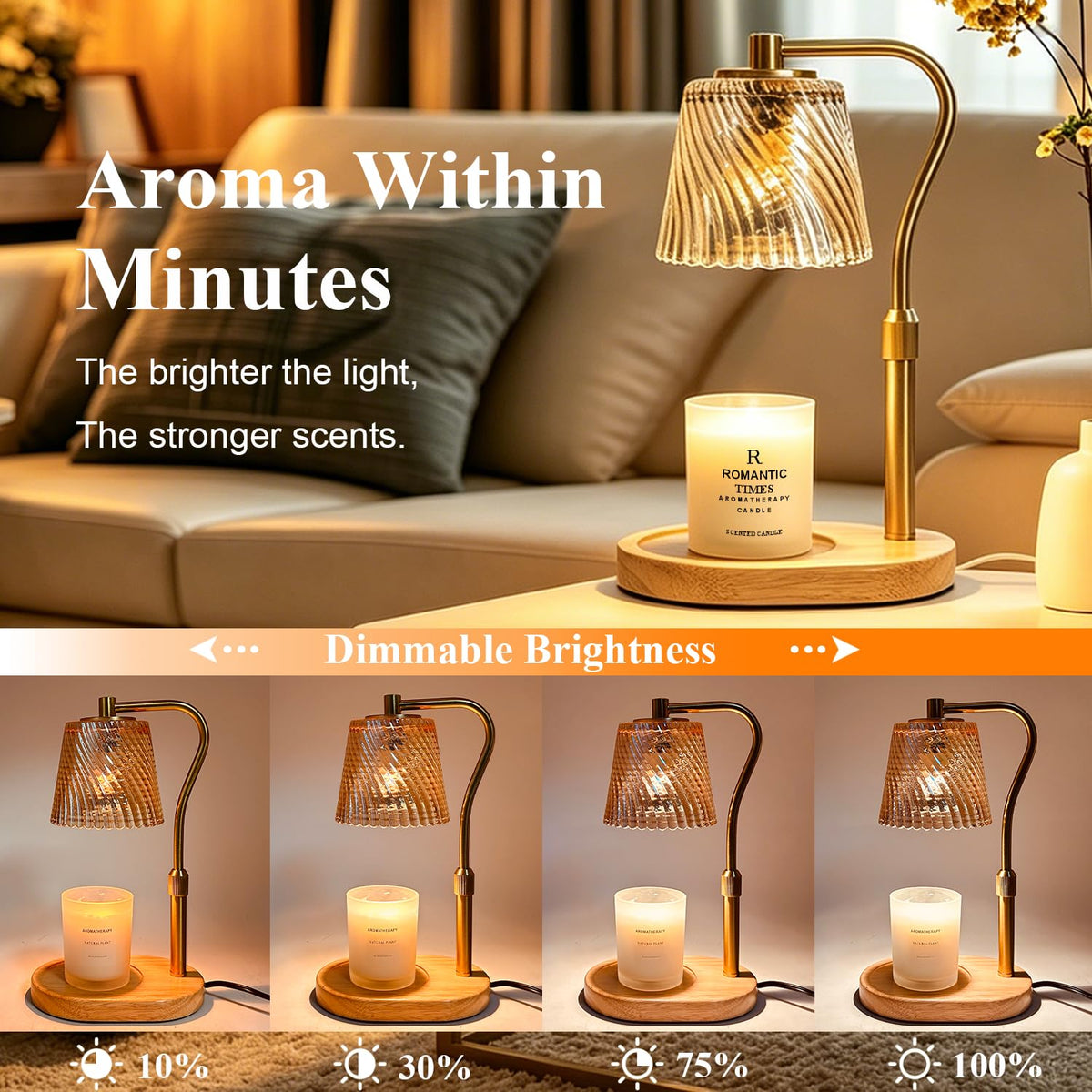 Candle Warmer Lamp with Timer and Dimmable K574