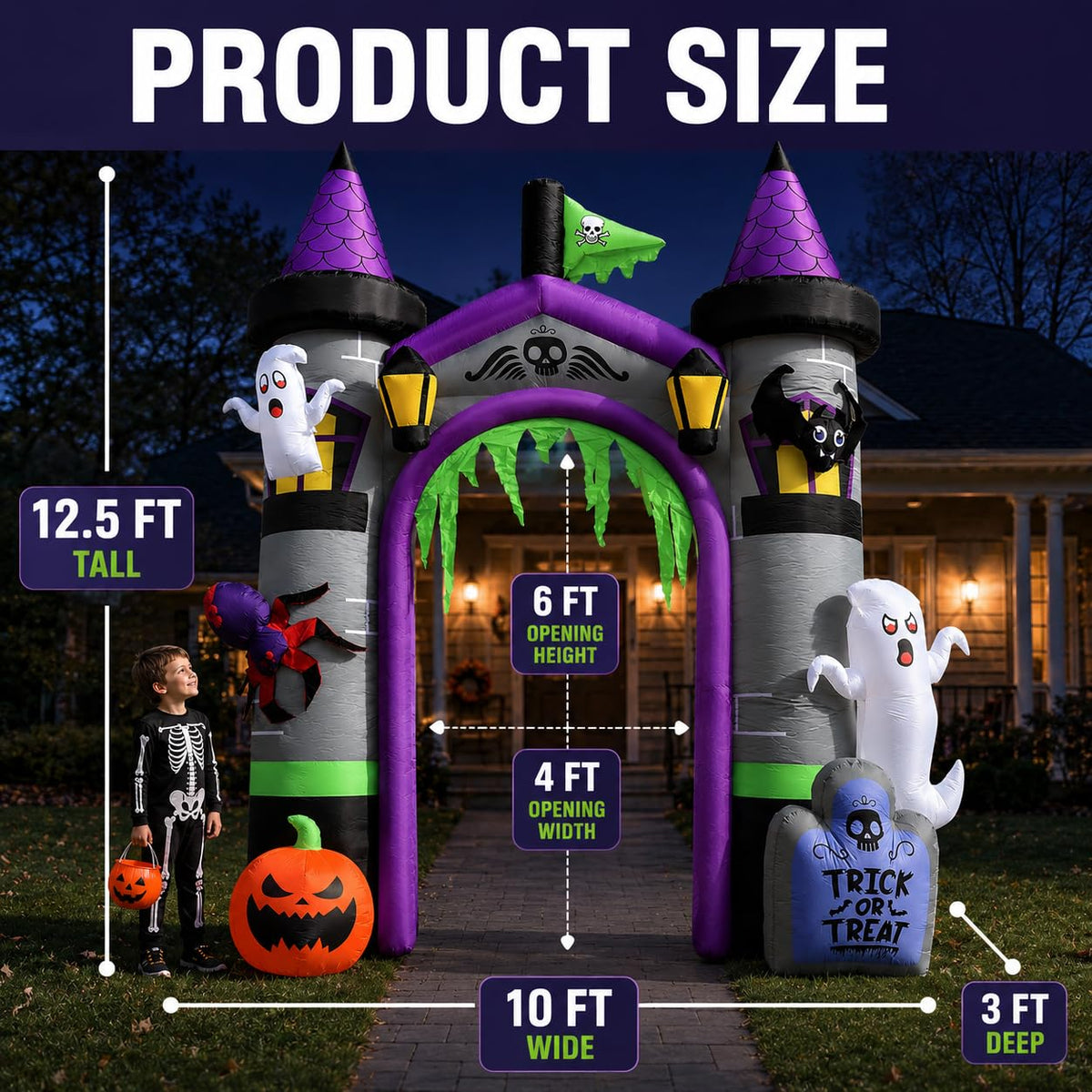 12.5 FT Inflatable Halloween Archway R4207