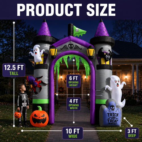 12.5 FT Inflatable Halloween Archway R4207