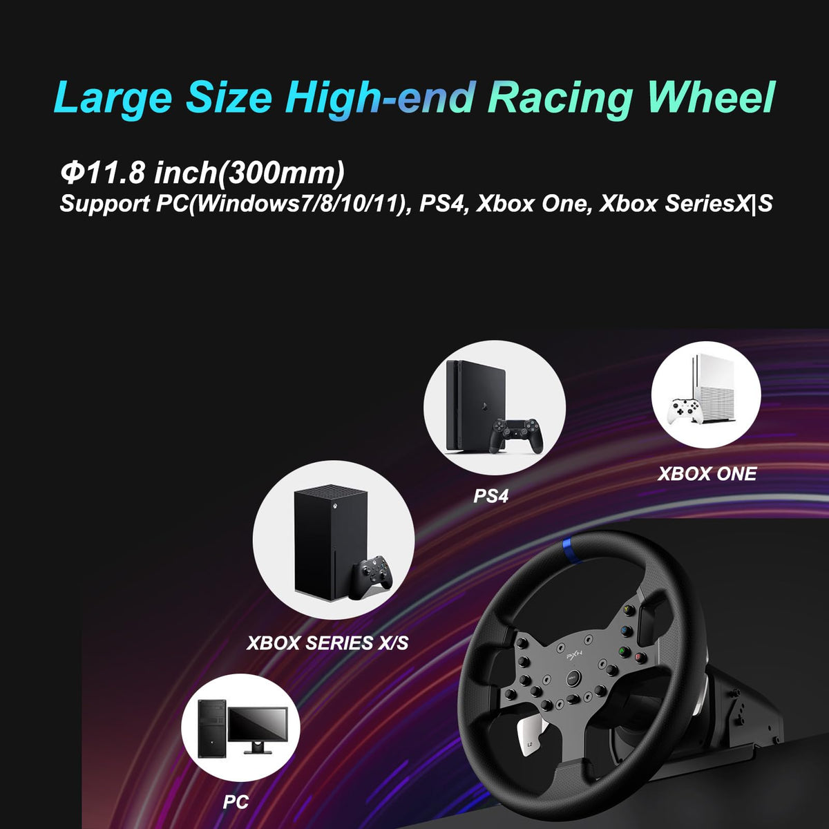 Force Feedback PC Racing Wheel J1622
