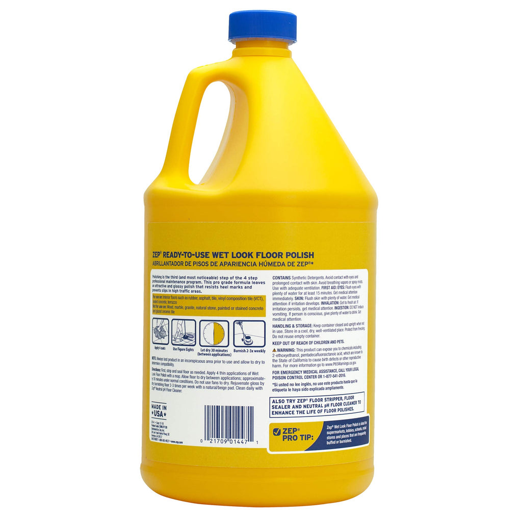 Wet-Look Floor Polish, 4-1 Gallon Bottles A899