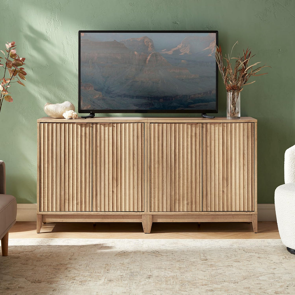 Fluted Storage Cabinet with Adjustable Shelf F130753