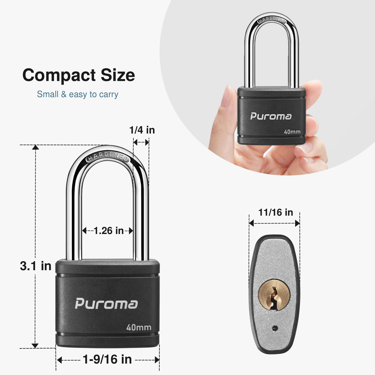 4 Keyed Padlock 6 Keys Alike 40mm N19749