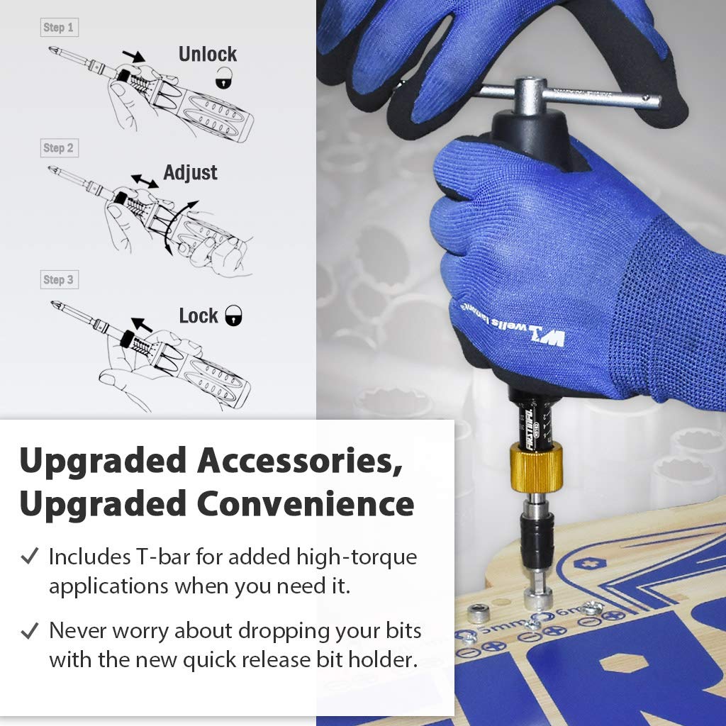 Precision Certified Torque Screwdriver 1-6 Nm with 1/4 Inch Hex Bit Holder I378