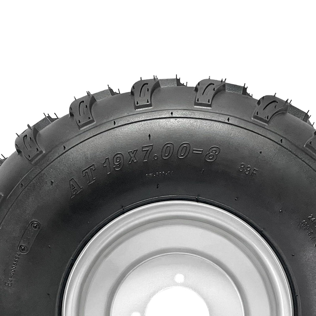 19x7-8 8 Inch All Terrain Tubeless Tire Wheel Assembly 4 Pack U9891
