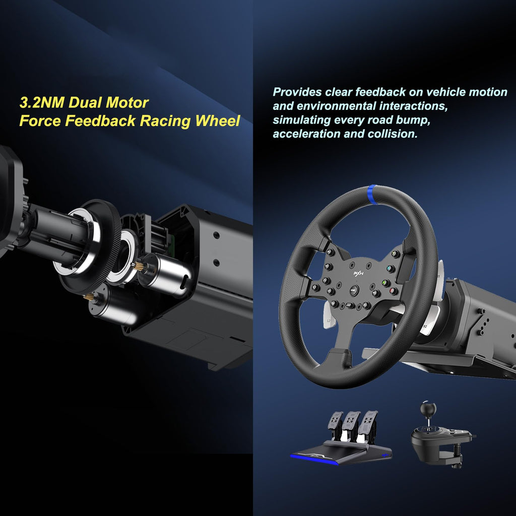 Force Feedback PC Racing Wheel J1622