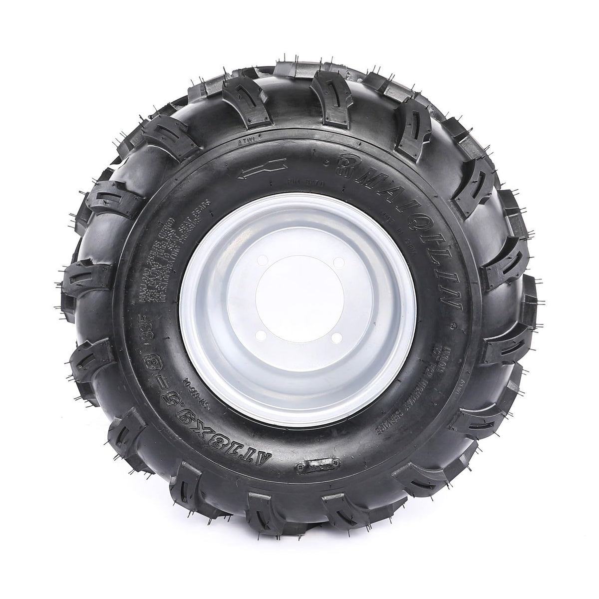 19x7-8 8 Inch All Terrain Tubeless Tire Wheel Assembly 4 Pack U9891