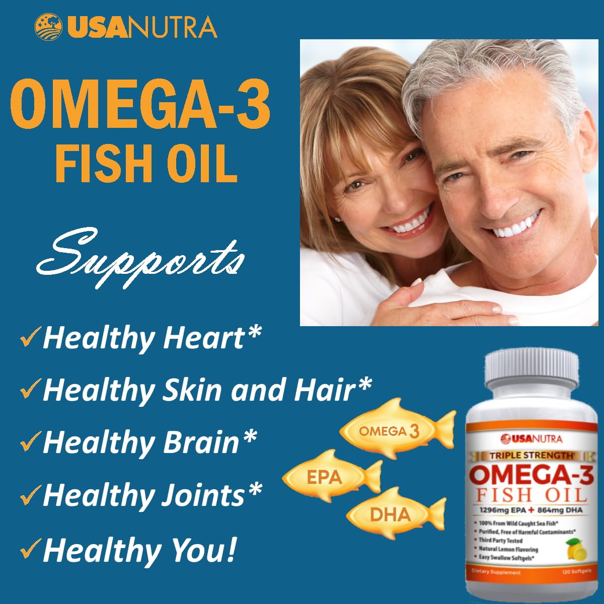 Omega-3 Fish Oil 3600mg with EPA and DHA E40921