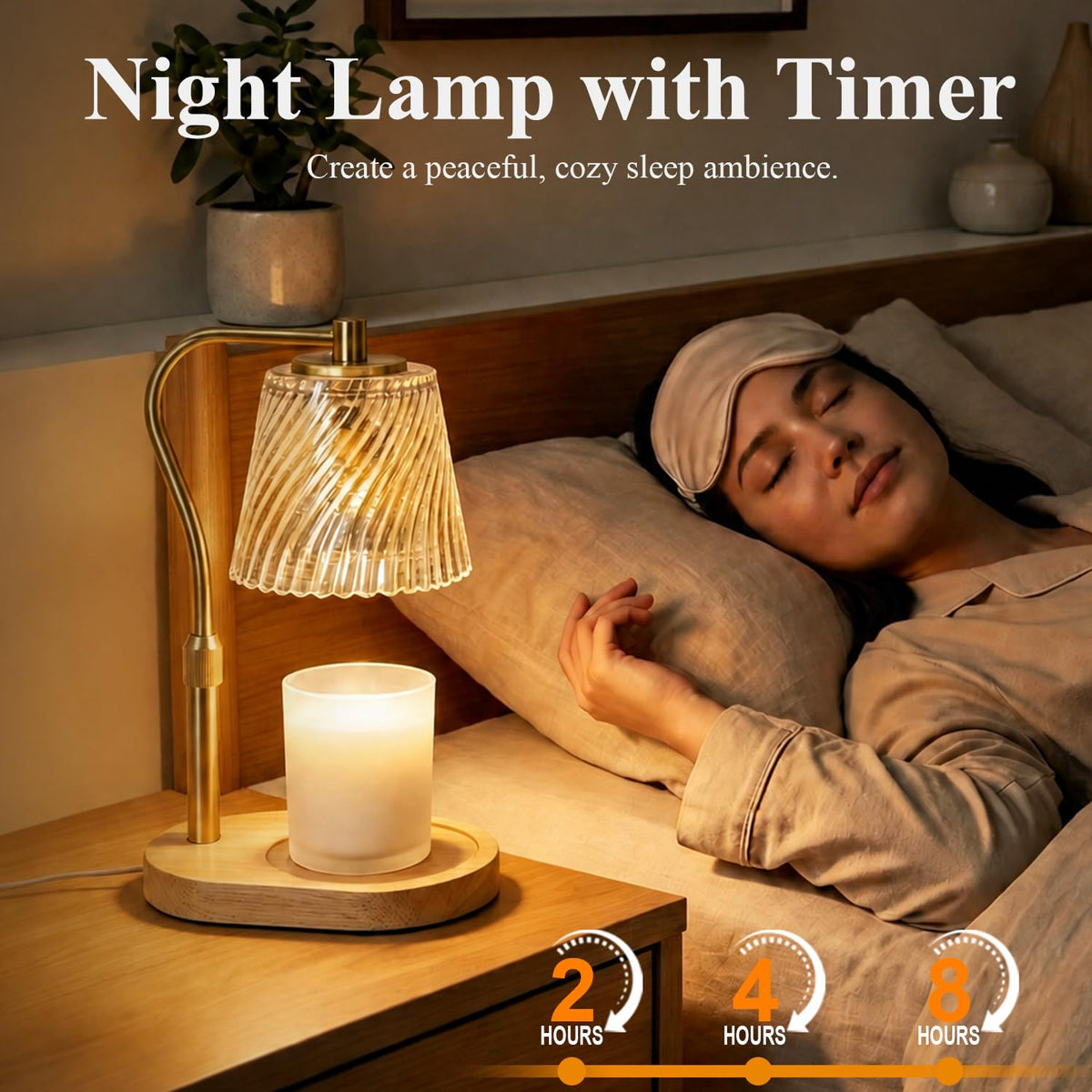 Candle Warmer Lamp with Timer and Dimmable K574
