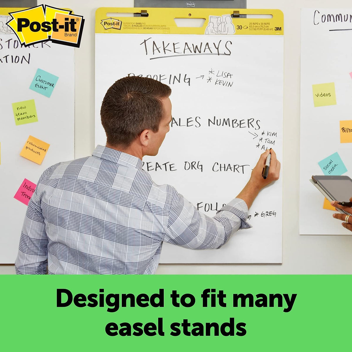 Self-Stick Easel Pad, 30 Sheets, 25-Inch x 30-Inch, White P4240