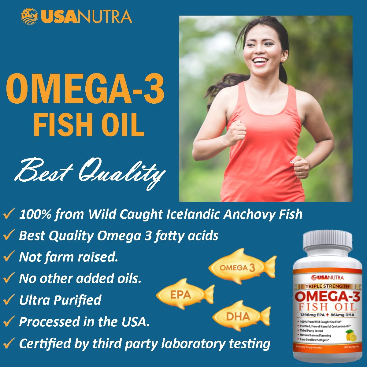 Omega-3 Fish Oil 3600mg with EPA and DHA E40921