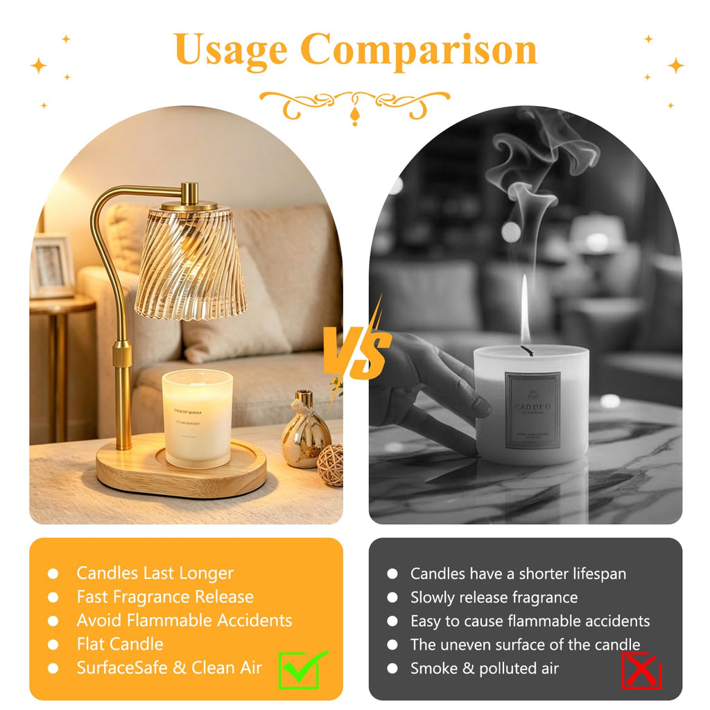 Candle Warmer Lamp with Timer and Dimmable K574