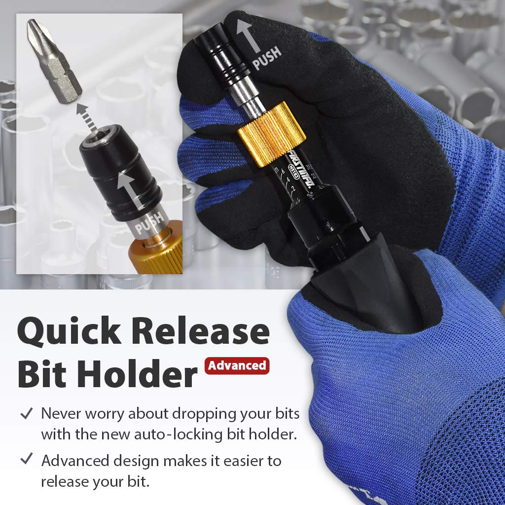 Precision Certified Torque Screwdriver 1-6 Nm with 1/4 Inch Hex Bit Holder I378