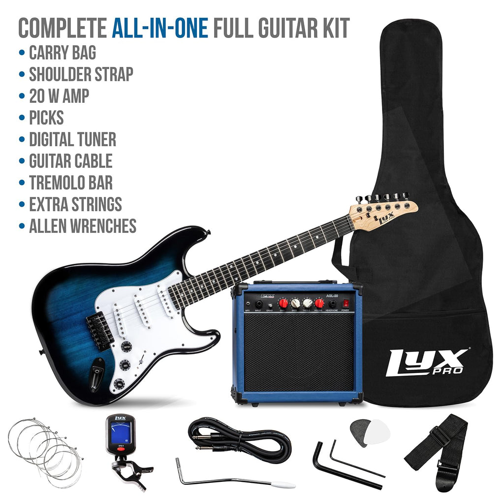 39 inch Electric Guitar Kit with Amplifier Blue H3533