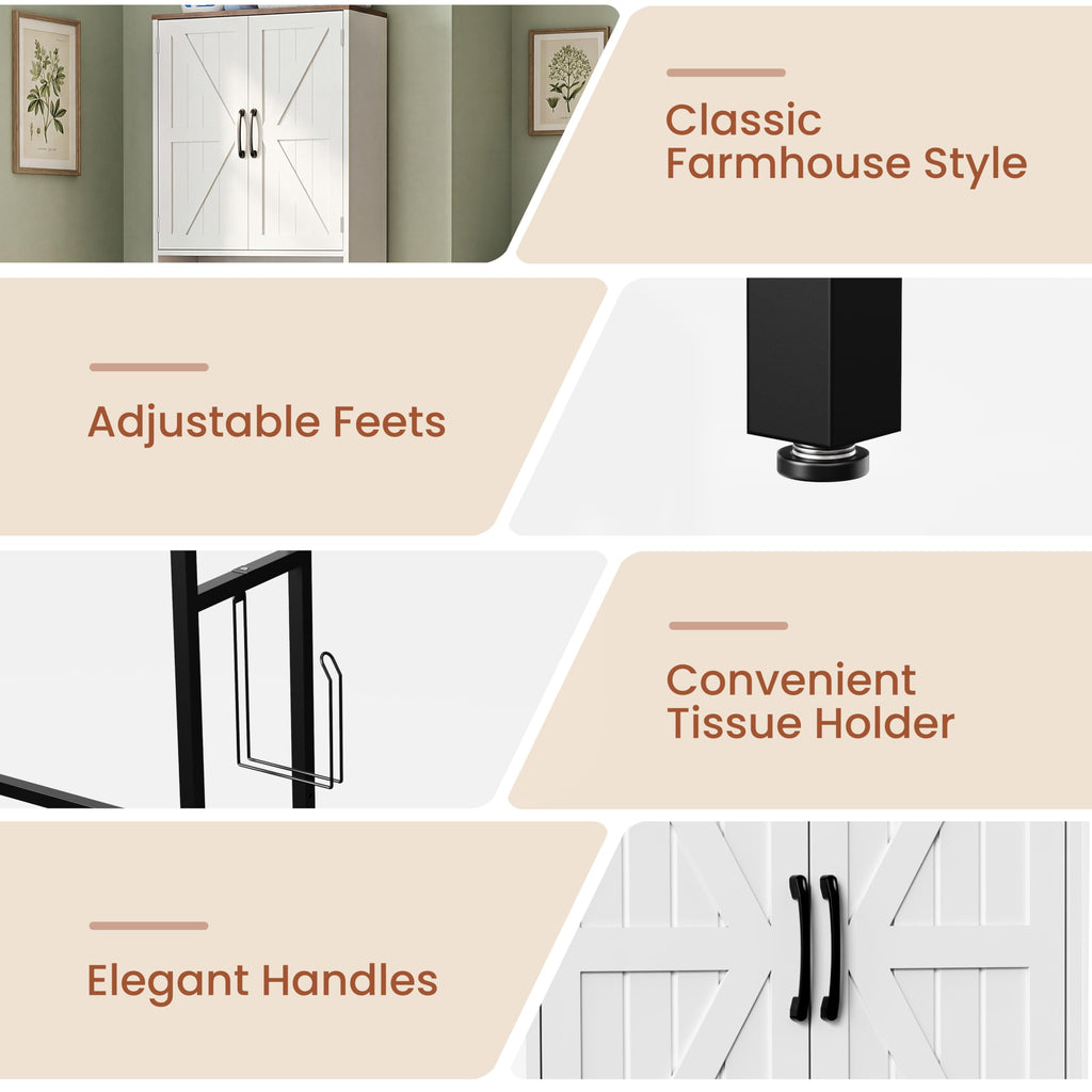 White Over The Toilet Storage Cabinet R618