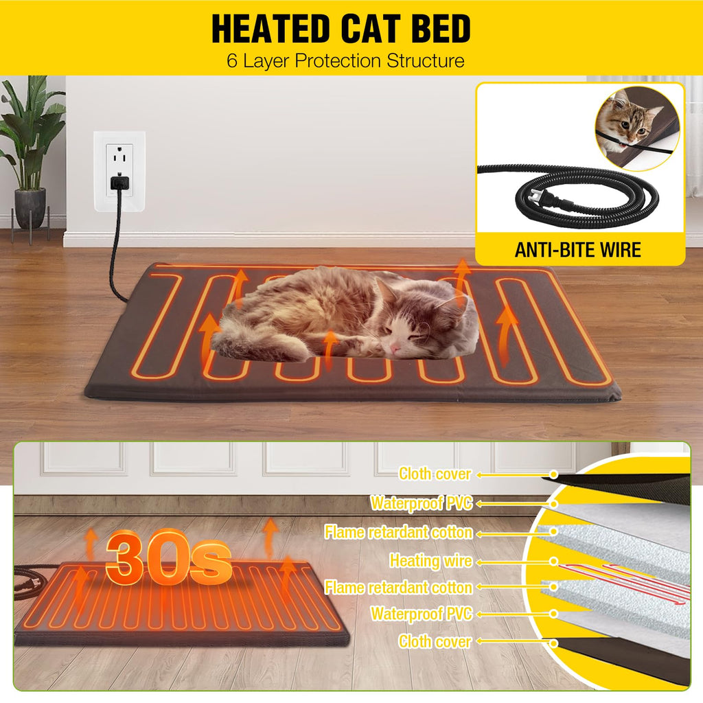 Outdoor Heated Cat House with Insulated Liner J683