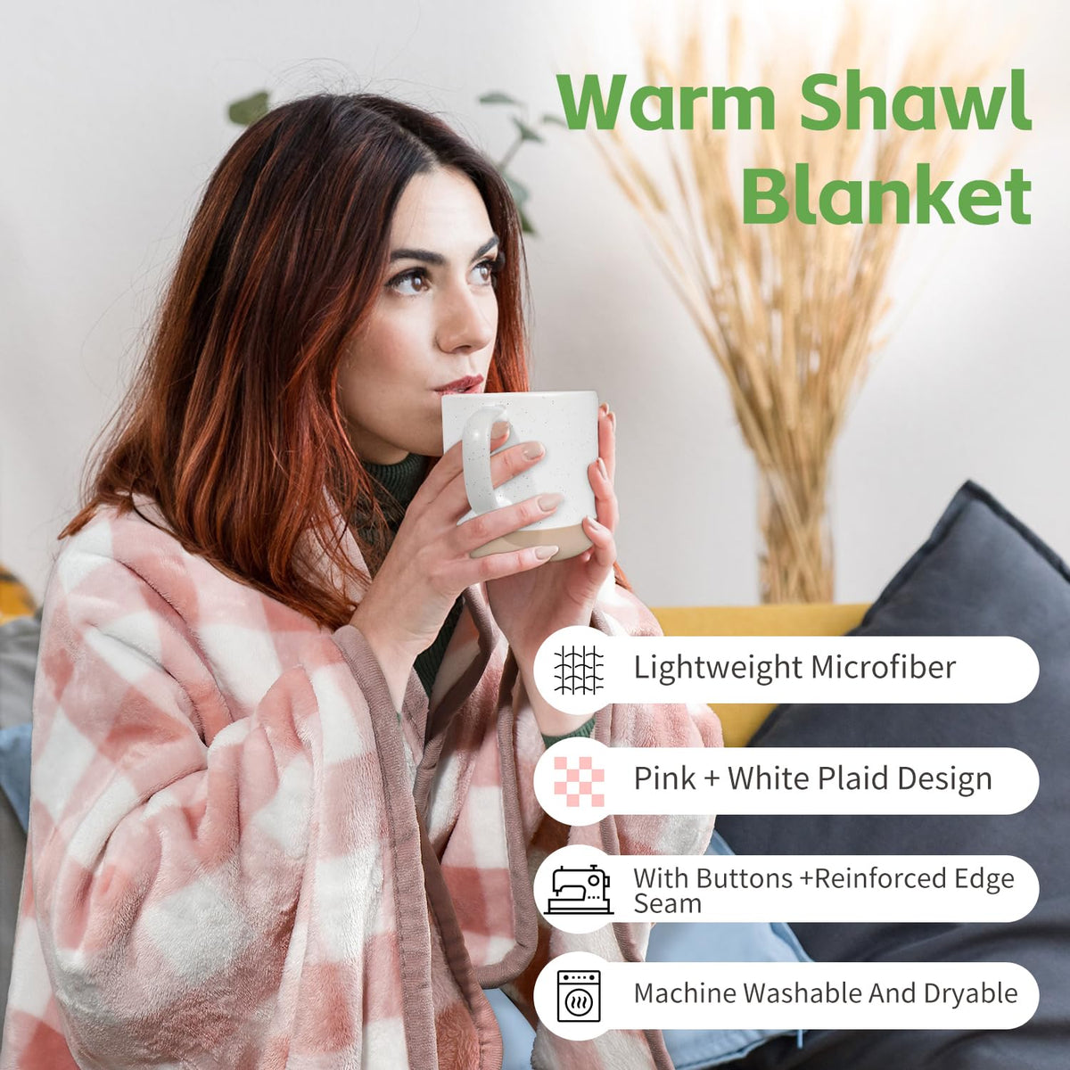 Get Well Gift Basket with Throw Blanket L44374
