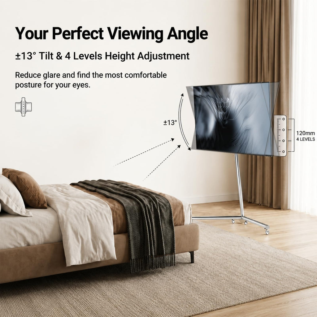 Rolling TV Stand Mount for 40” to 70” TVs up to 88 lbs with Wheels G34354