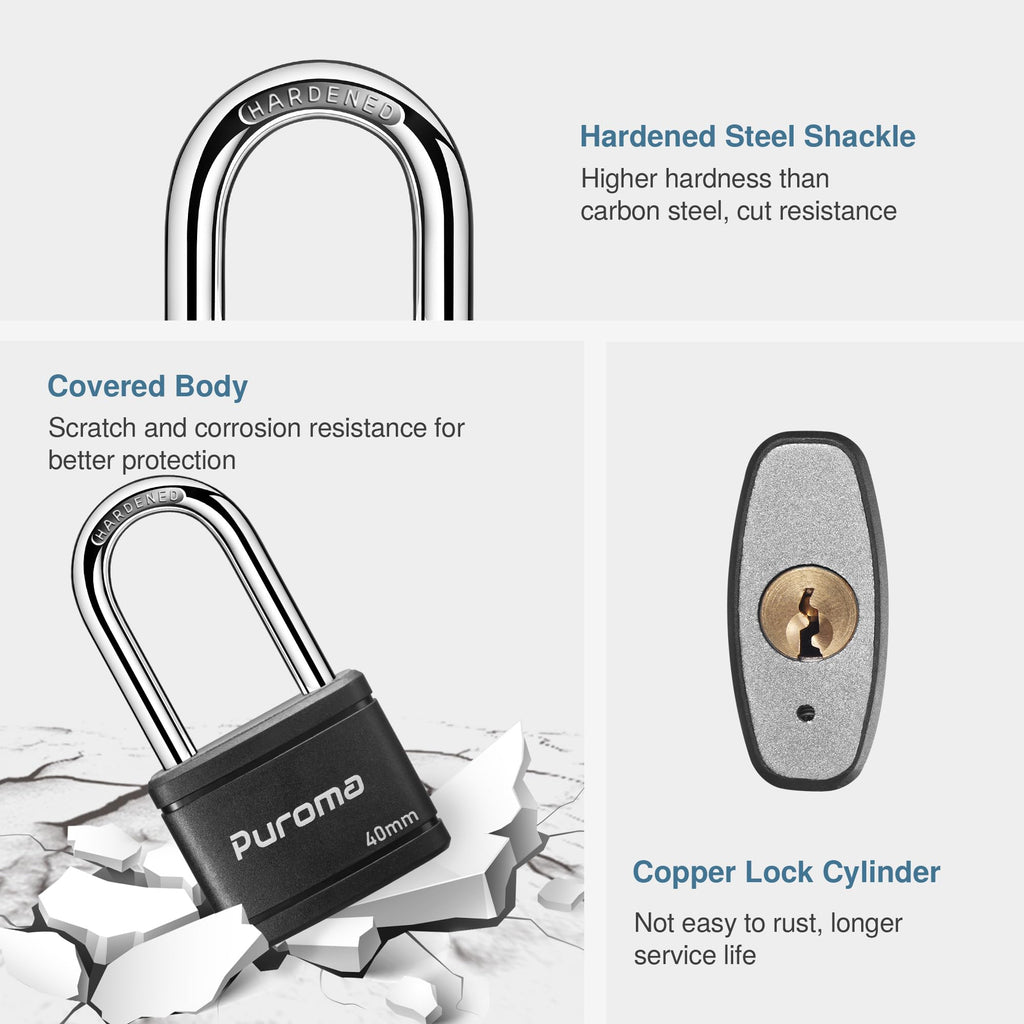4 Keyed Padlock 6 Keys Alike 40mm N19749