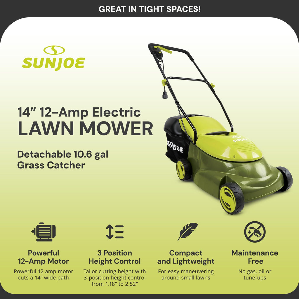 14-Inch 12-Amp Electric Lawn Mower with 10.6-Gallon Bag L4055