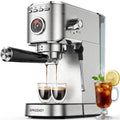 20 Bar Stainless Steel Espresso Machine with Milk Frother W48165
