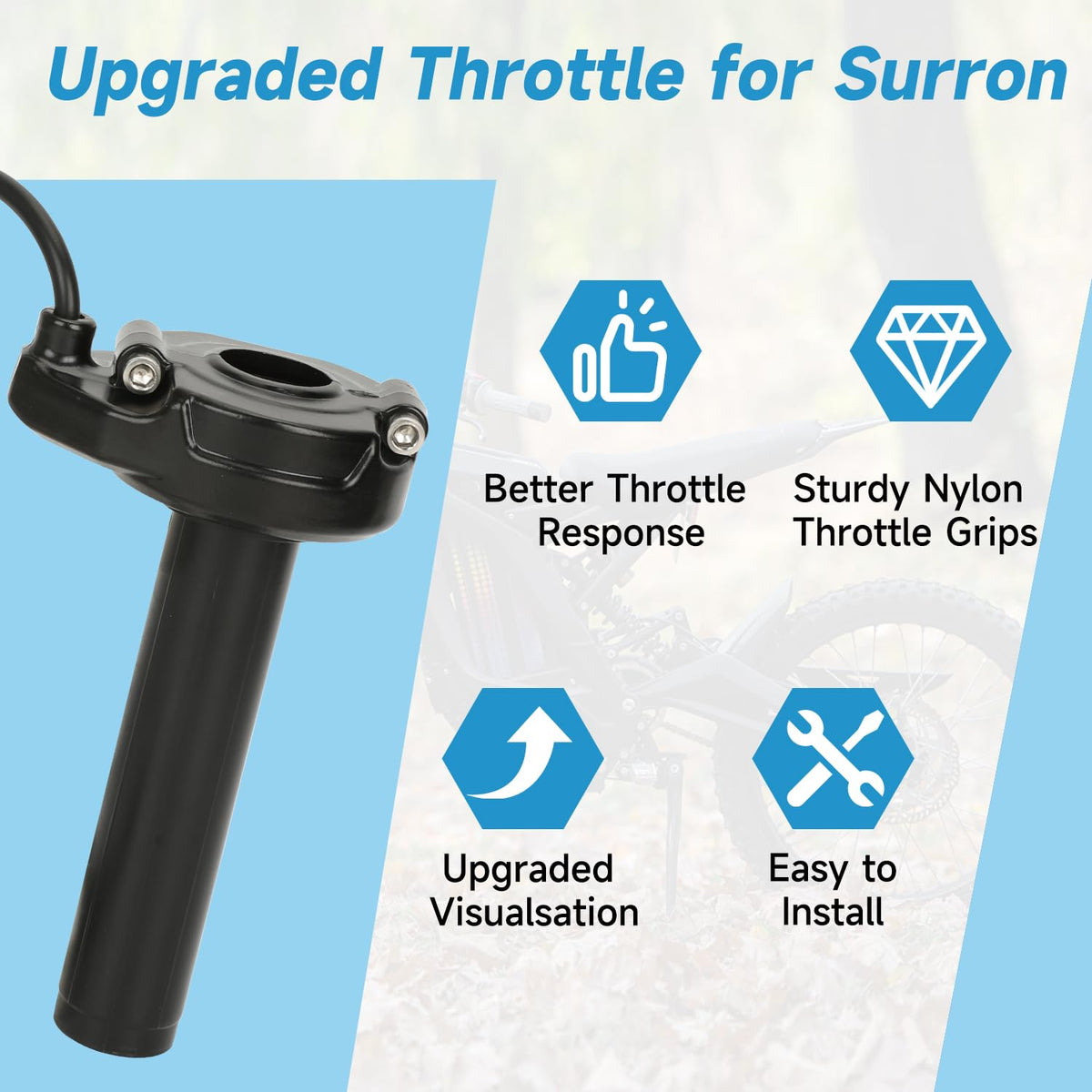 Throttle Handle Kit Replacement for Electric Dirt Bike K637647