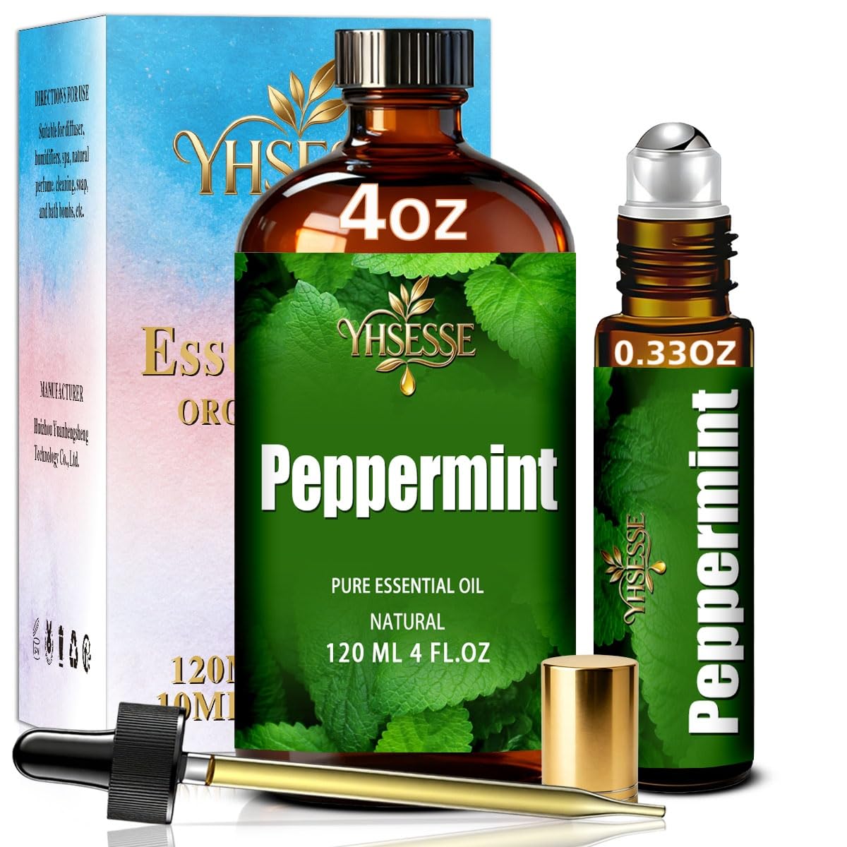 Peppermint and Lavender Essential Oil 4 Fl Oz C9783