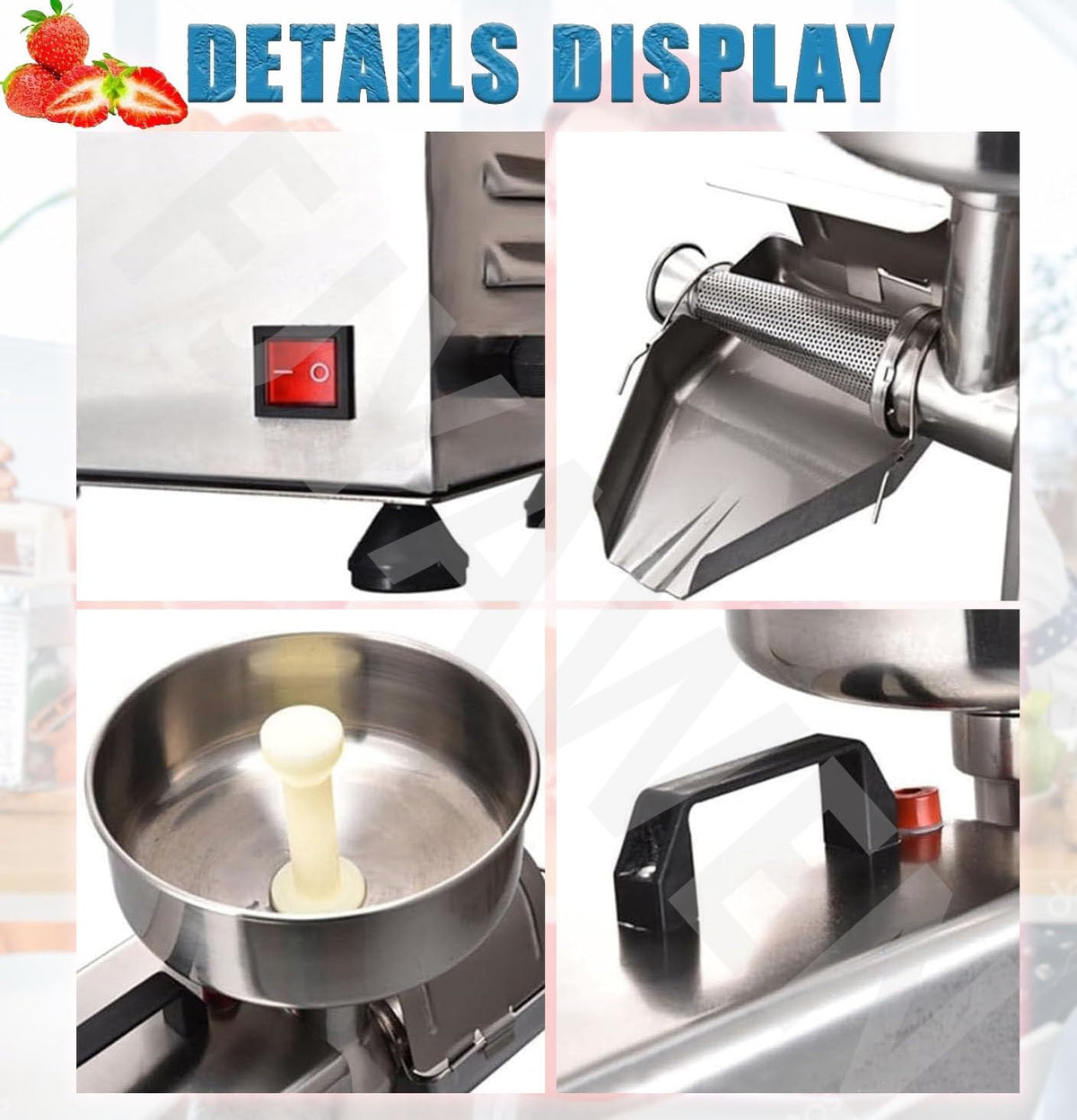 450w Stainless Steel Electric Tomato Strainer U876595