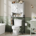 Over The Toilet Storage Cabinet with 2-Door & Metal Stand, White N524