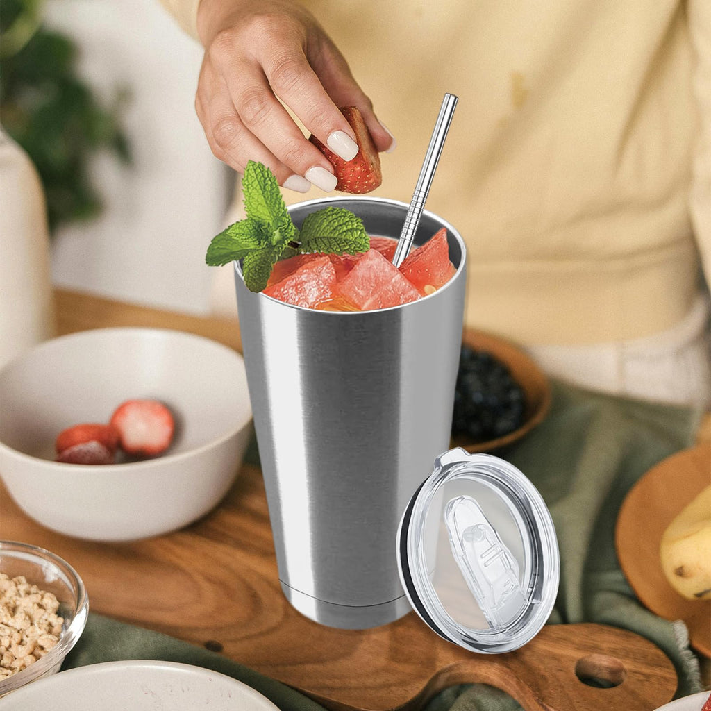 12 Pack Insulated Stainless Steel Tumbler with Lid and Straw J91935