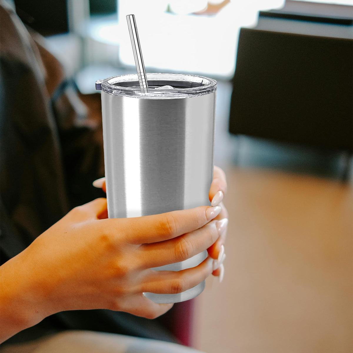12 Pack Insulated Stainless Steel Tumbler with Lid and Straw J91935