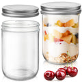 2 Pack 16oz Wide Mouth Airtight Glass Mason Jars R67532