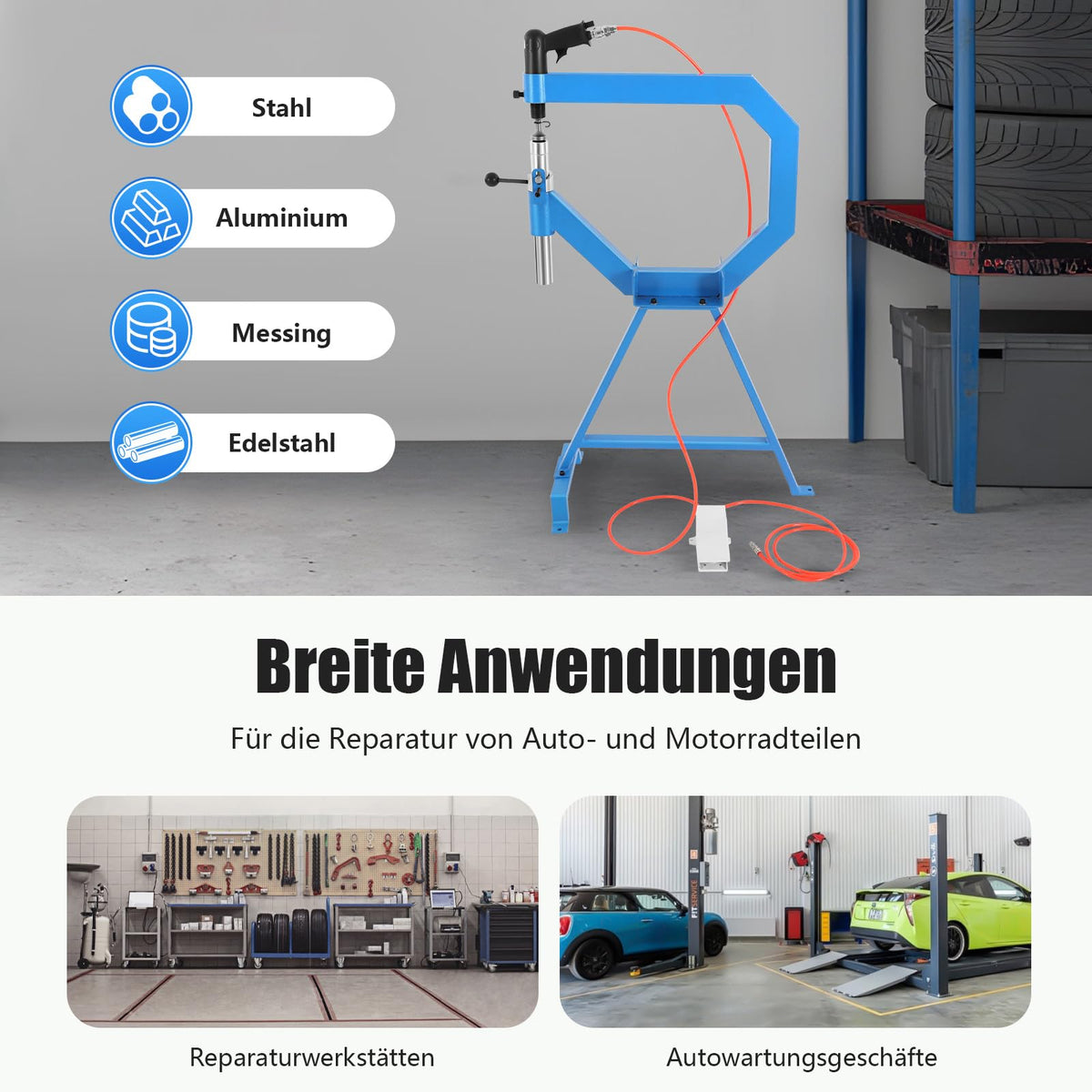 Pneumatic Planishing Hammer with Pedal and Stand B47211