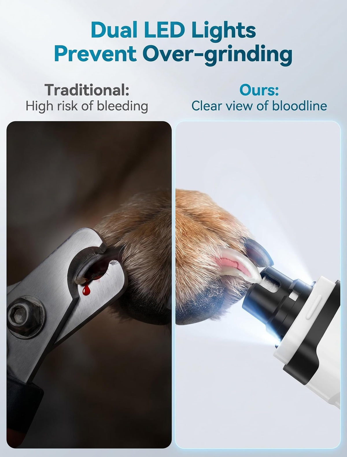 Dog Nail Grinder, 2-Speed with Light Q7418