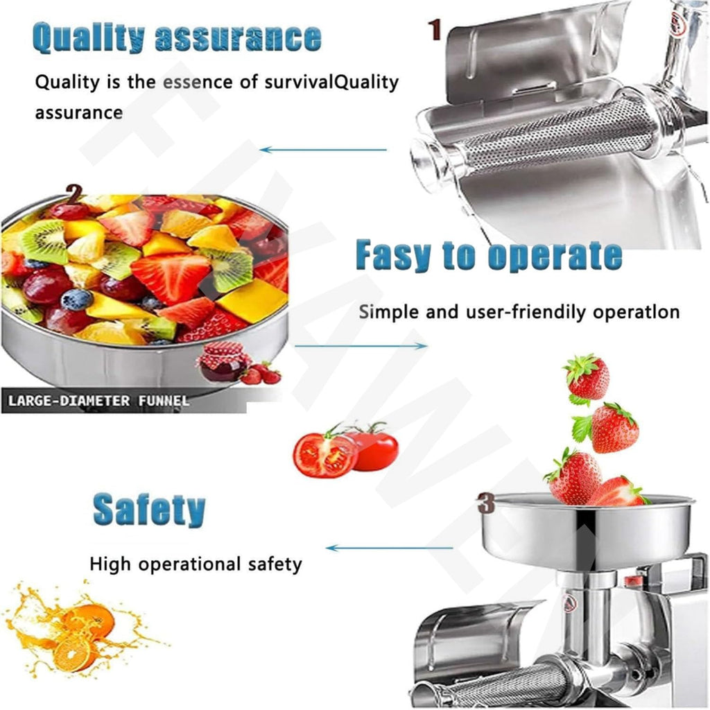 450w Stainless Steel Electric Tomato Strainer U876595