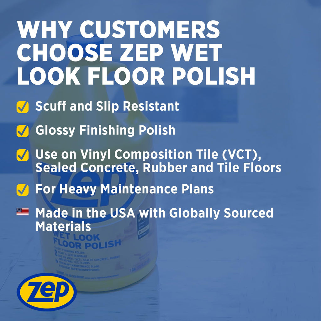 Wet-Look Floor Polish, 4-1 Gallon Bottles A899
