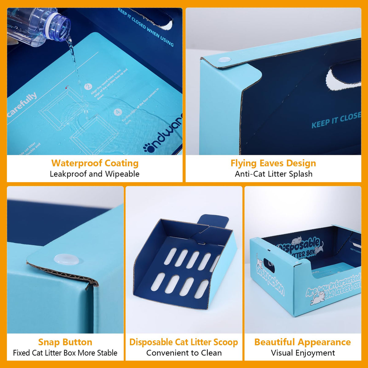 3 Pack Disposable Cat Litter Boxes N80625