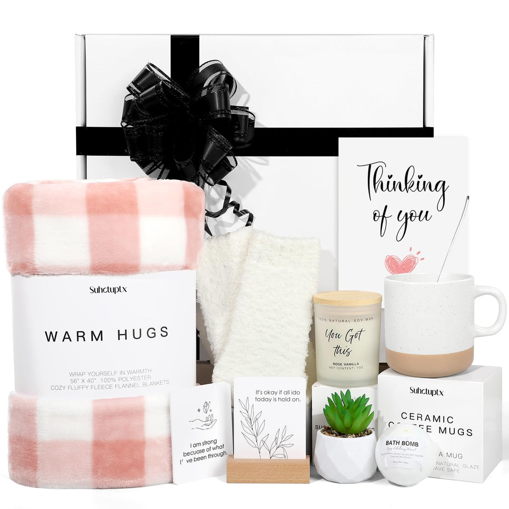 Get Well Gift Basket with Throw Blanket L44374