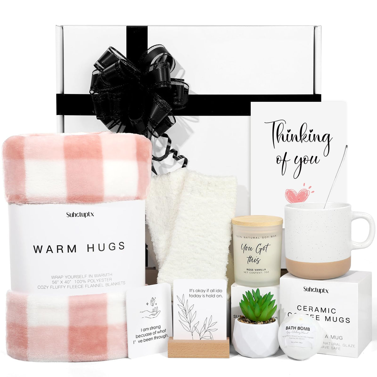 Get Well Gift Basket with Throw Blanket L44374
