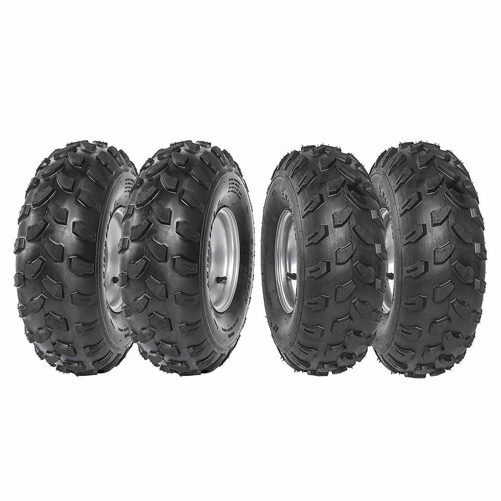 19x7-8 8 Inch All Terrain Tubeless Tire Wheel Assembly 4 Pack U9891