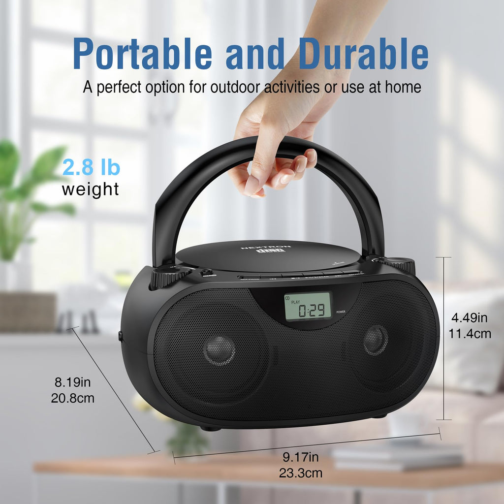 Portable CD Player Boombox with Bluetooth J363