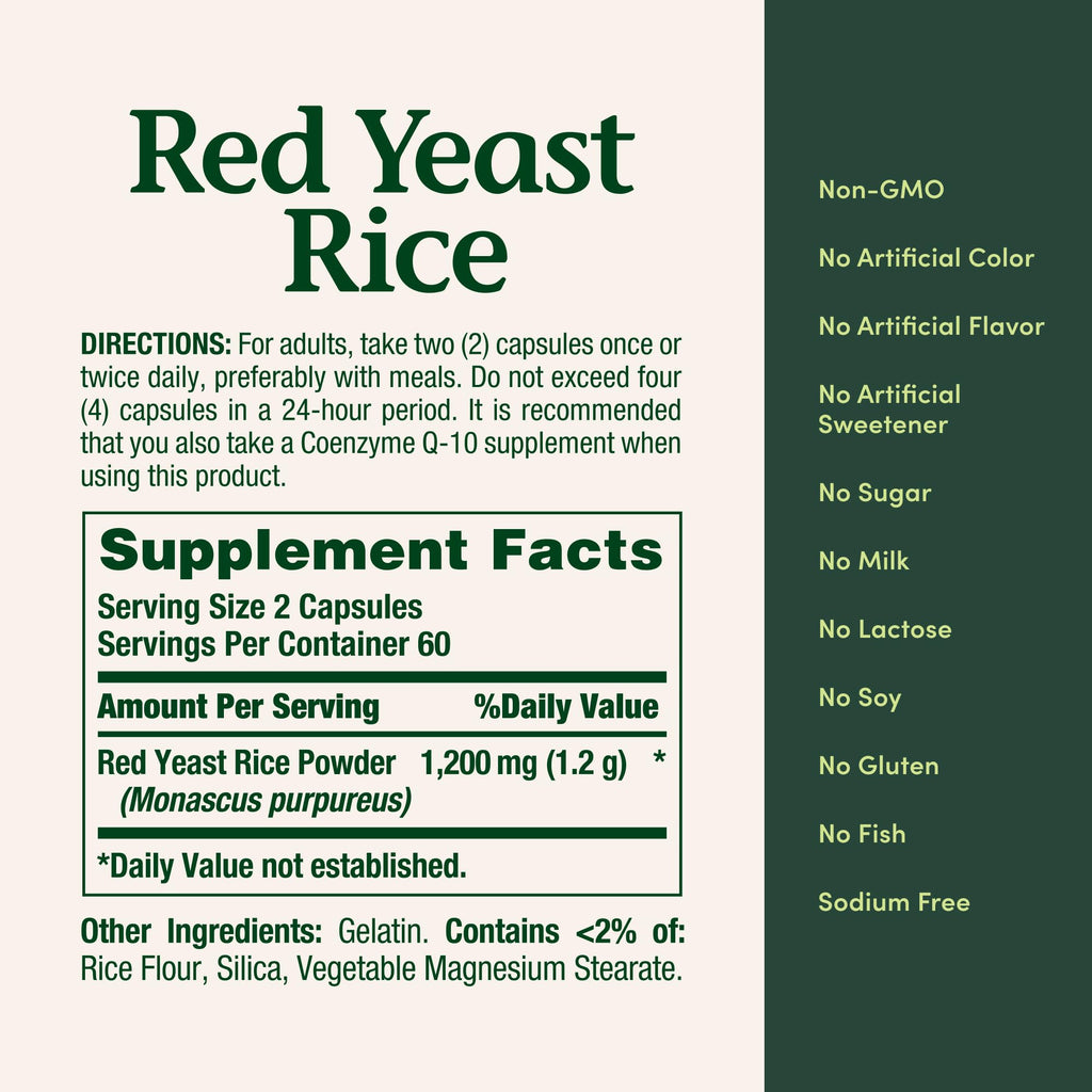 Red Yeast Rice Herbal Supplement H59990