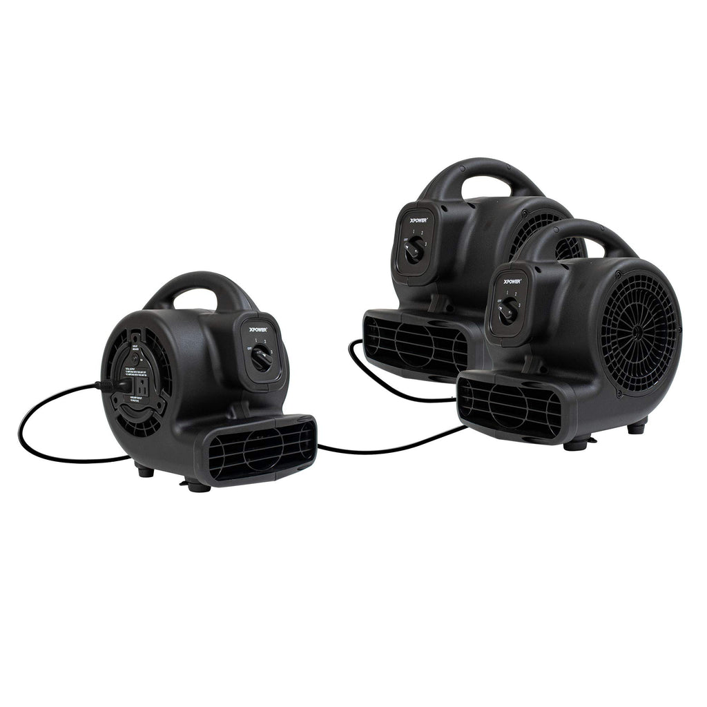 138 W 600 CFM Centrifugal Air Mover, Carpet Dryer, Floor Fan, Blower, Black D400344