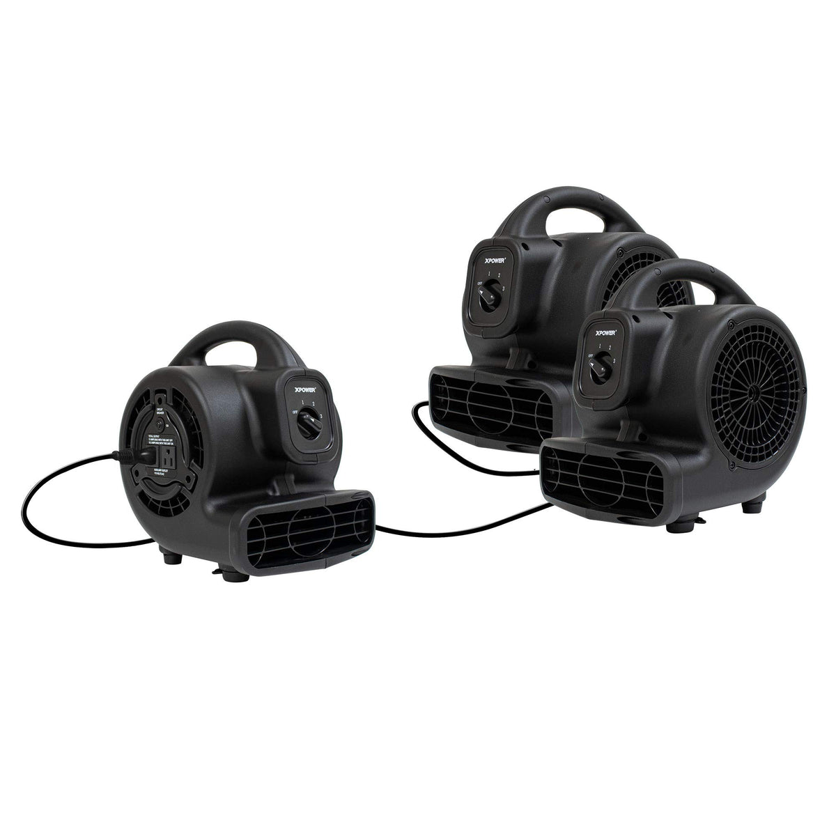 138 W 600 CFM Centrifugal Air Mover, Carpet Dryer, Floor Fan, Blower, Black D400344