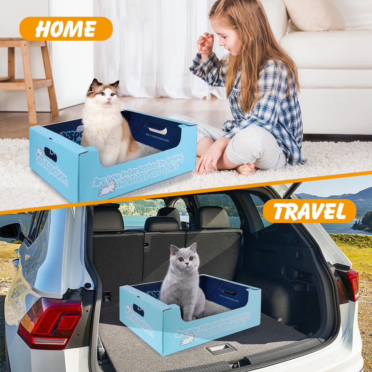 3 Pack Disposable Cat Litter Boxes N80625
