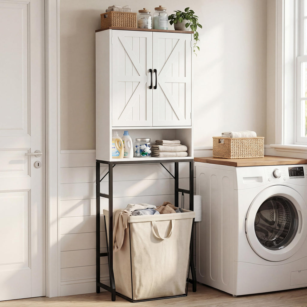 White Over The Toilet Storage Cabinet R618