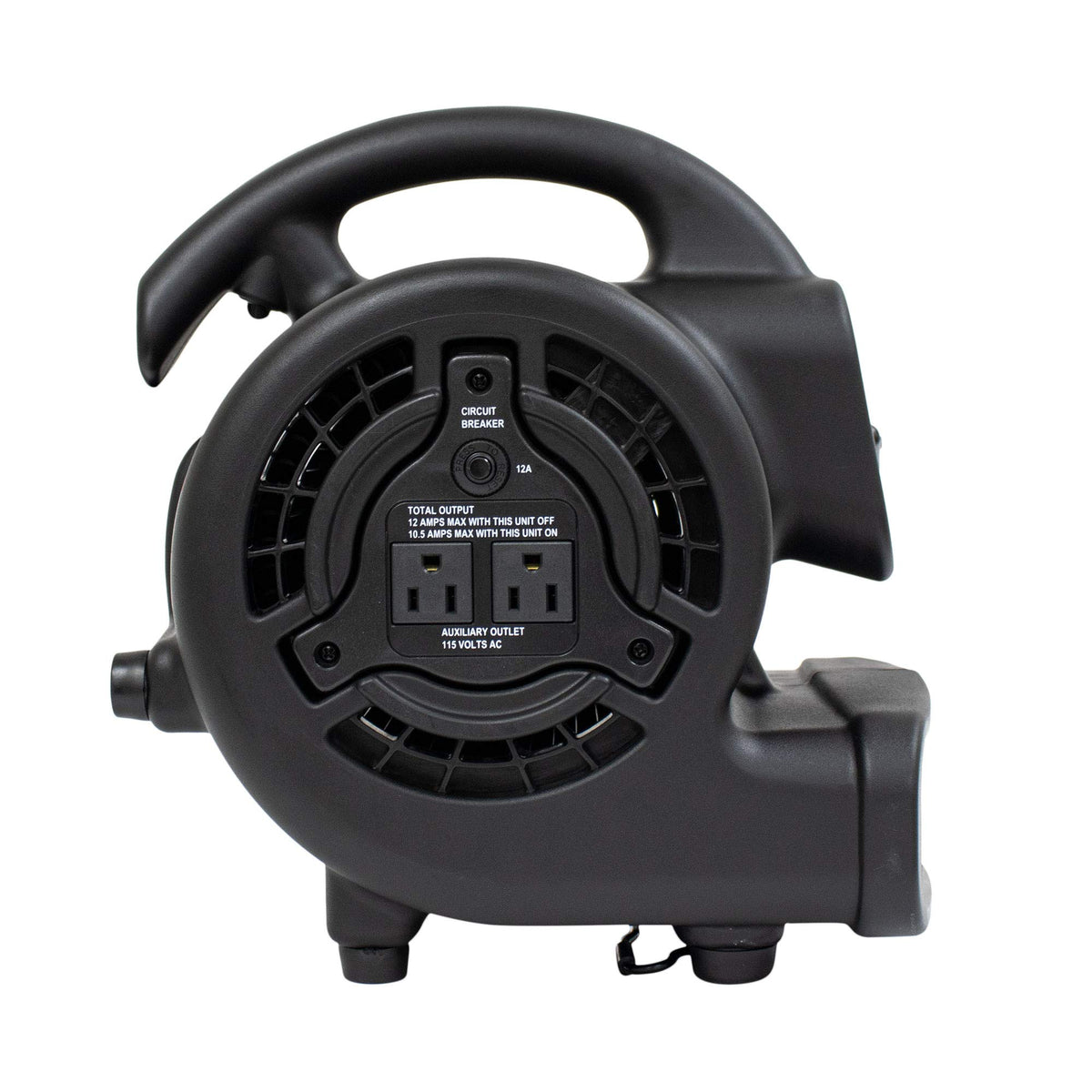 138 W 600 CFM Centrifugal Air Mover, Carpet Dryer, Floor Fan, Blower, Black D400344